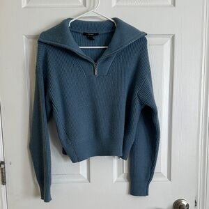 Forever 21 Blue -Zip Sweater Knit
